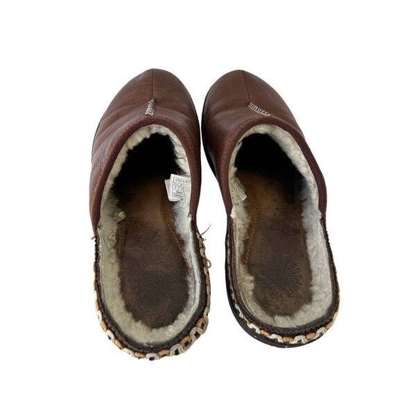UGG Australia Kohala Mule Brown Leather Shearling Slip size 9 - Picture 3 of 14